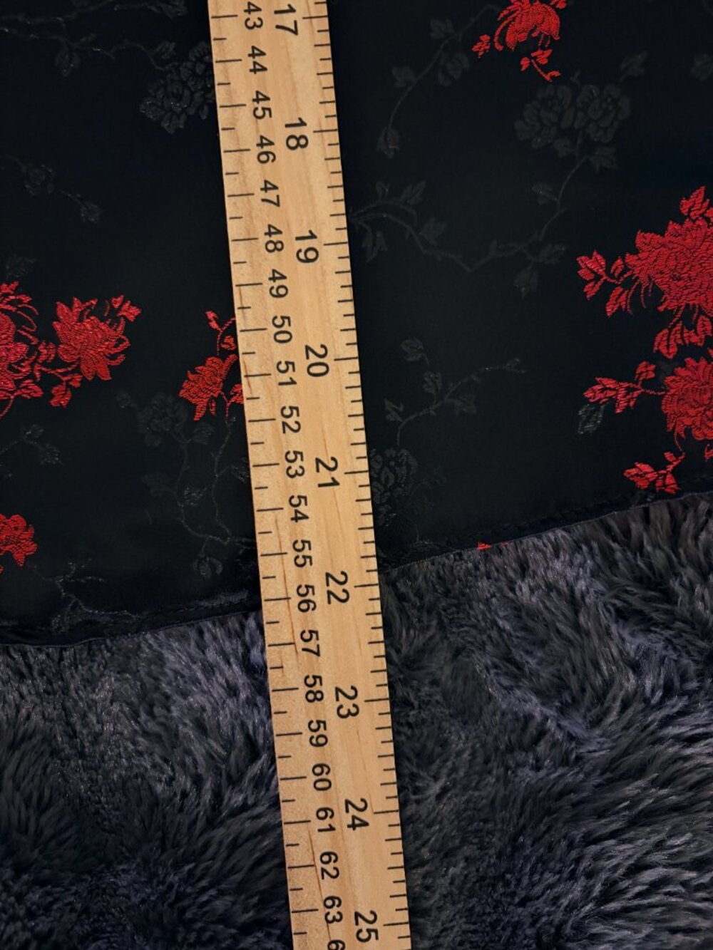 Chinese Brocade Floral Jacket Black Red Mandarin Collar Grannycore Evening Glam - Picture 8 of 9